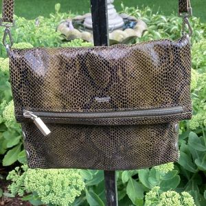 Hammitt medium VIP Python look leather clutch or over the body. EUC